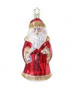 NEW - Inge Glas Glass Ornament - Santa with List